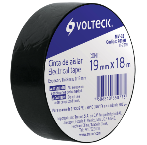 CINTA DE AISLAR VOLTECK 18MTS