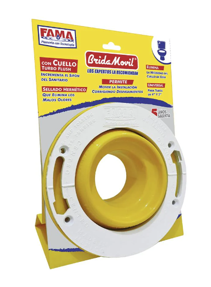 GUIA PARA TAZA DE SANITARIO CON CUELLO FAMA