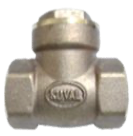 CHEQUE HORIZONTAL DE BRONCE KUVAL 1/2 PLG
