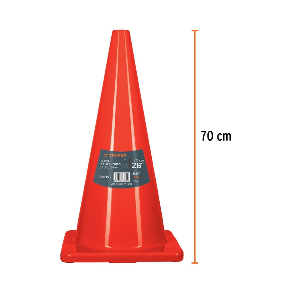 CONO DE SEGURIDAD SIN REFLECTIVO TRUPER