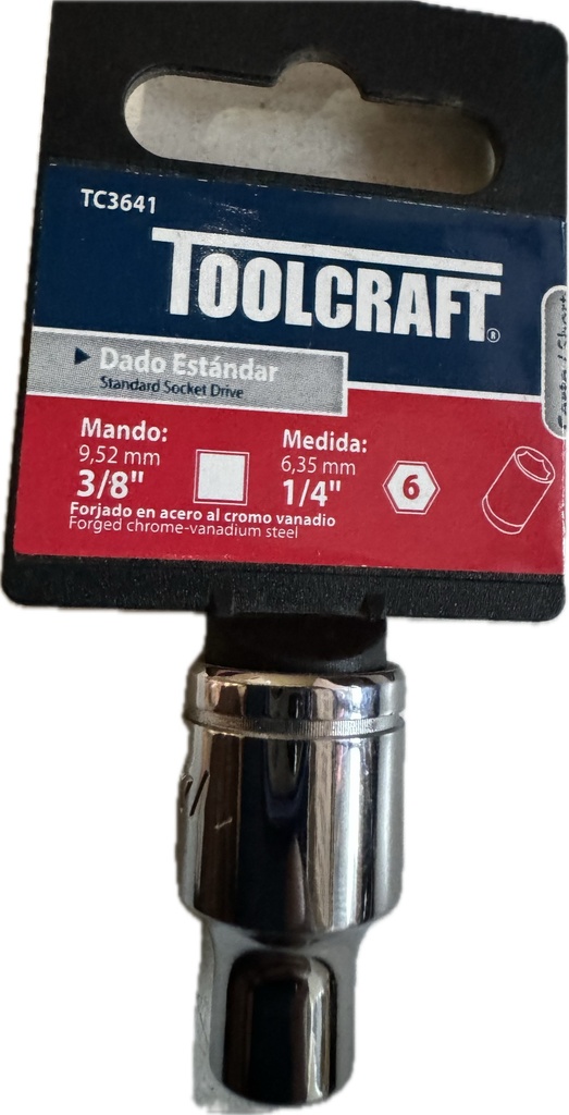 COPA CORTO MANDO 3/8 EXAGONAL TOOLCRAFT 13/16