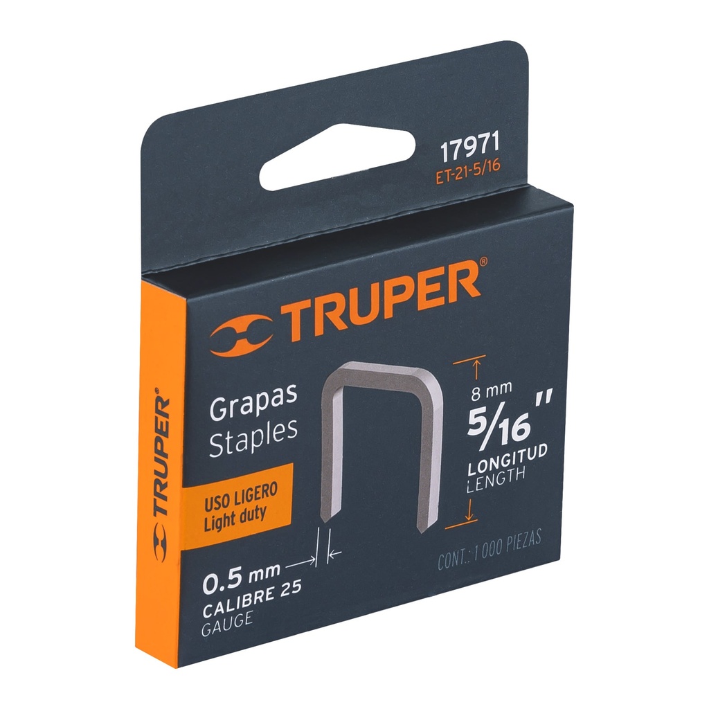 GRAPAS PARA ENGRAPADORA ET-21 5/16 TRUPER