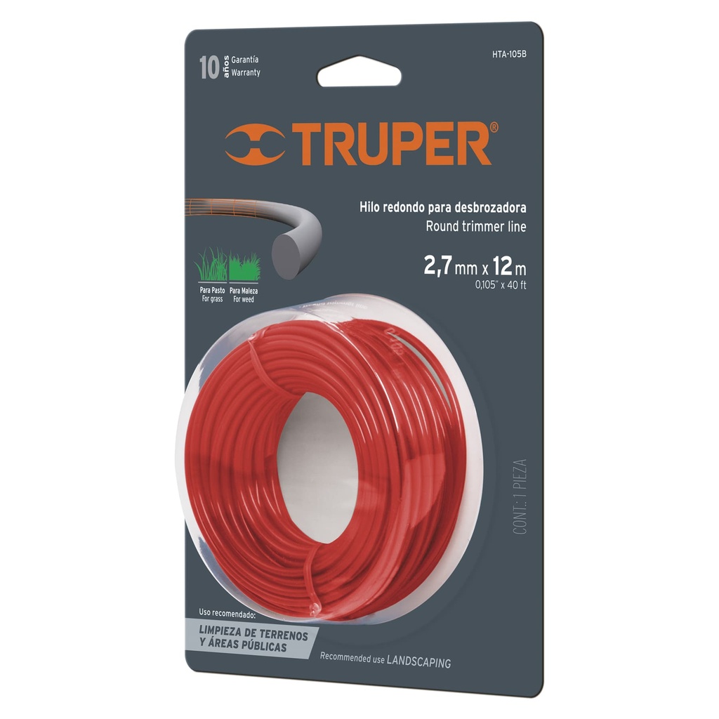 HILO REDONDO 2.7MM X 12MTS BLISTER TRUPER