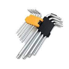 JUEGO DE LLAVES TORX LARGAS DE 9 PZAS TOLSEN
