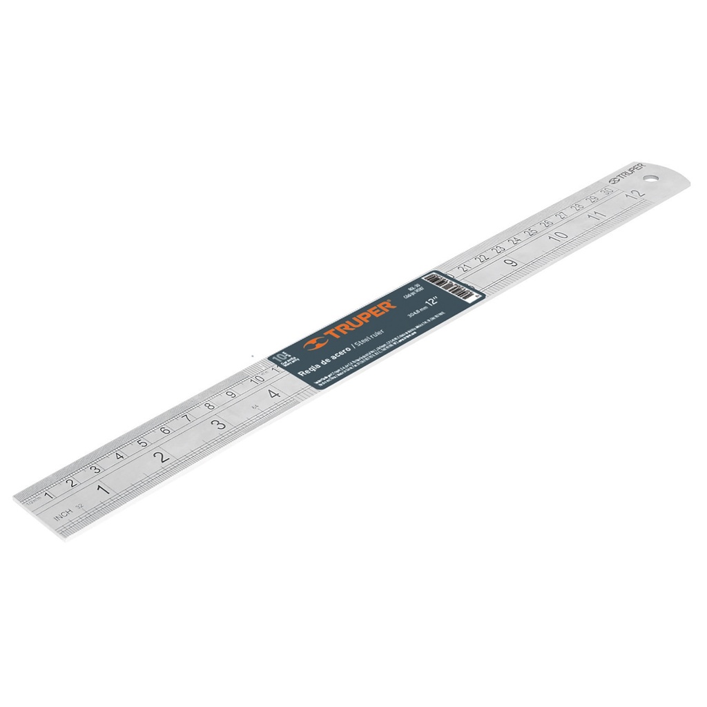 REGLA DE ACERO DE 30CM TRUPER