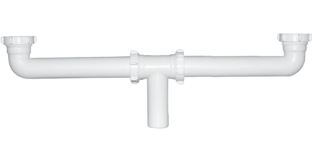 SIFON P/LAVAMANO FLEXIBLE BLANCO KUVAL