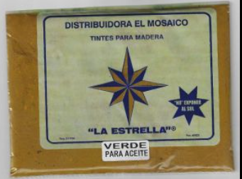 TINTE PARA MADERA DE AGUA LA ESTRELLA VERDE