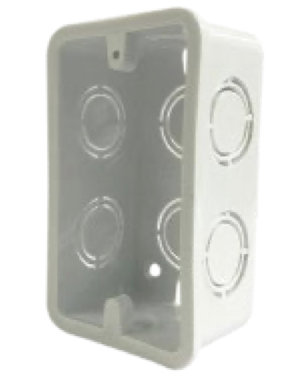 CAJA RECTANGULAR PLASTICA BLANCO MASACA