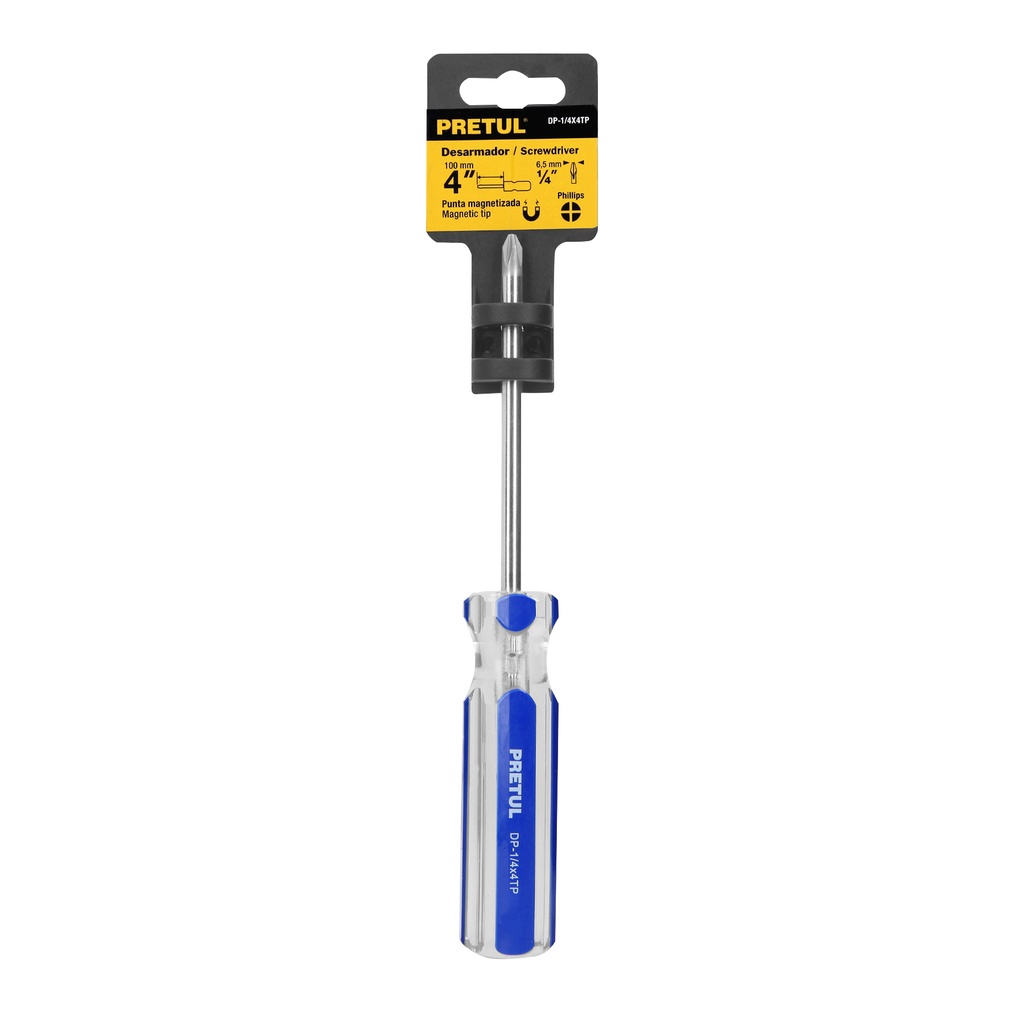 DESARMADOR PHILLIPS TRANPARENTE 1/4X4