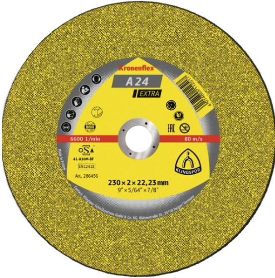DISCO CORTE METAL NORMAL CENTRO UNDIDO A 24 EXTRA 4 1/2 KRONENFLEX