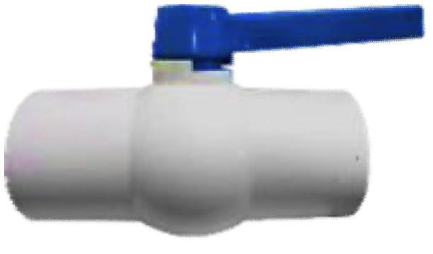 LLAVE DE PASO PVC DE BOLA PALANCA KUVAL 1-1/2 PLG