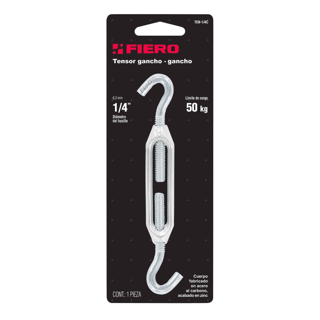 TENSOR ZINC,1/4 GANCHO GANCHO FIERO