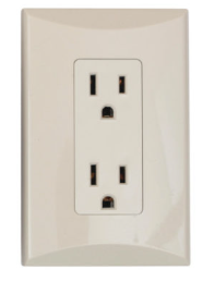 TOMA CORRIENTE DOBLE 15A P/CAJA MARFIL EAGLE