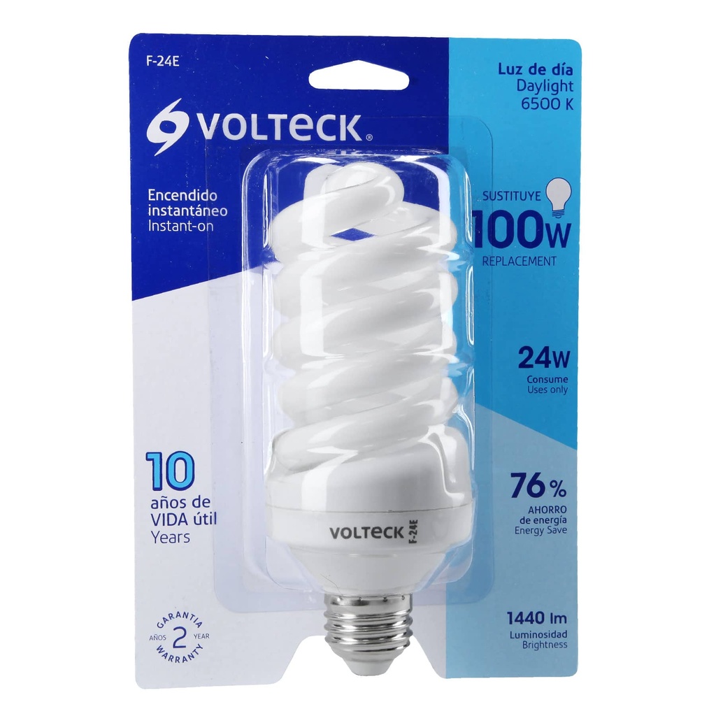 LAMPARA ESPIRAL 24 W VOLTECK