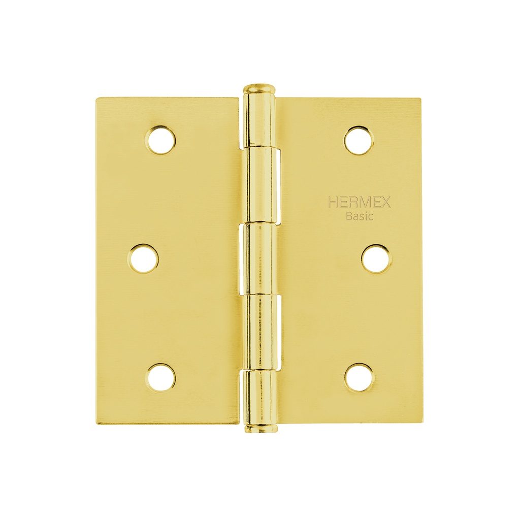 BISAGRA CUADRADA DORADA 3 X 3 HERMEX