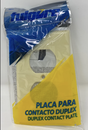 PLACA PARA TOMA DOBLE FULGORE