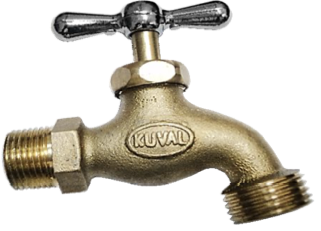 CHORRO DE 3/4 BRONCE MEDIANA MARIPOSA KUVAL