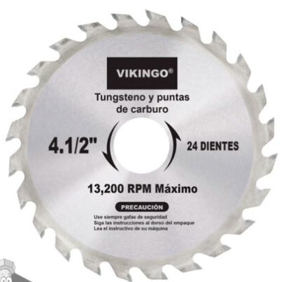 DISCO SIERRA CIRCULAR 24 DIENTES COVO 4-1/2