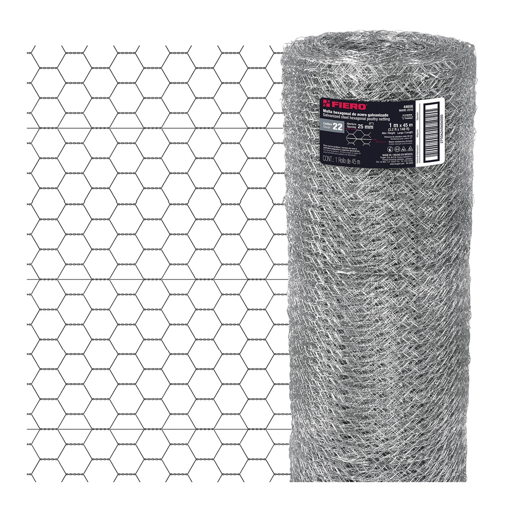 MALLA GALLINERO DE ACERO 1" X 36" FIERO
