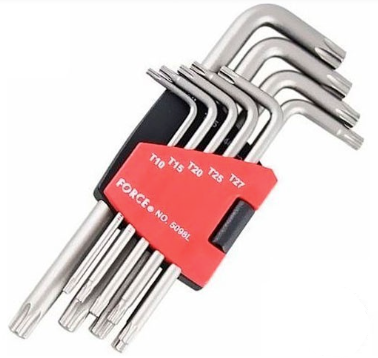 JUEGO DE LLAVES TORX LARGAS DE 9 PLG EXTOL