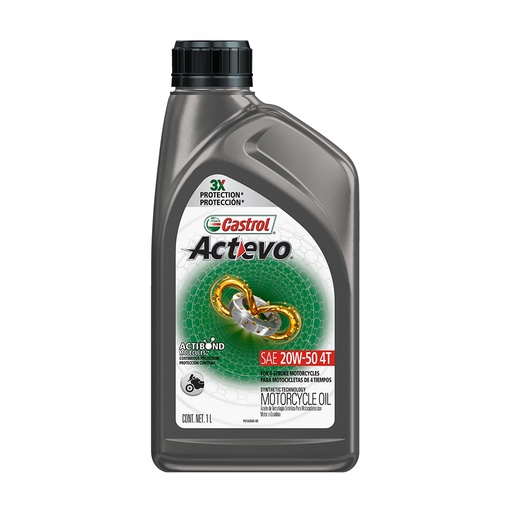 [7032] ACEITE CASTROL ACTEVO 4T 20W50 PARA MOTO