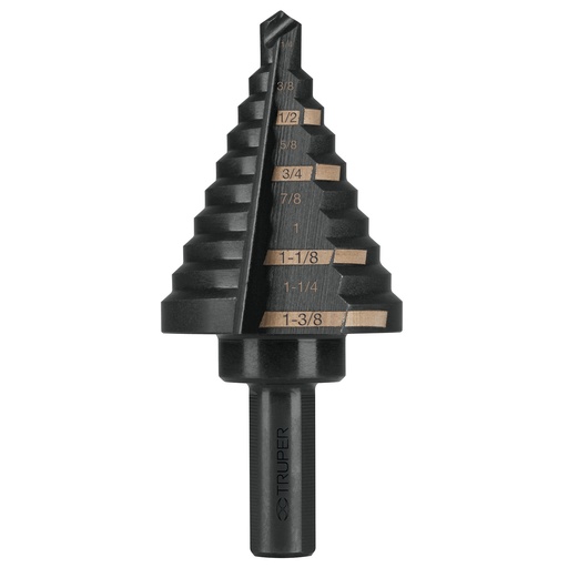 [12126] BROCA ESCALONADA  DE 1/4 A 1-3/8 10 ESCALONES TRUPER
