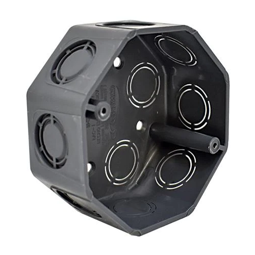 [2101] CAJA OCTAGONAL PLASTICA GRIS AMANCO