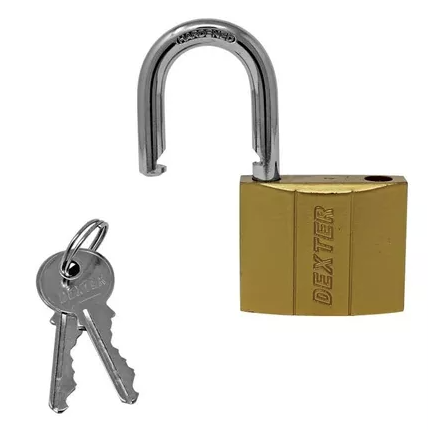 [16920] CANDADO LATON DORADO BLISTER DEXTER 25 MM