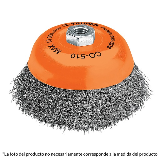 [14182] CARDA DE COPA LISA 3 PLG 5/8 TRUPER