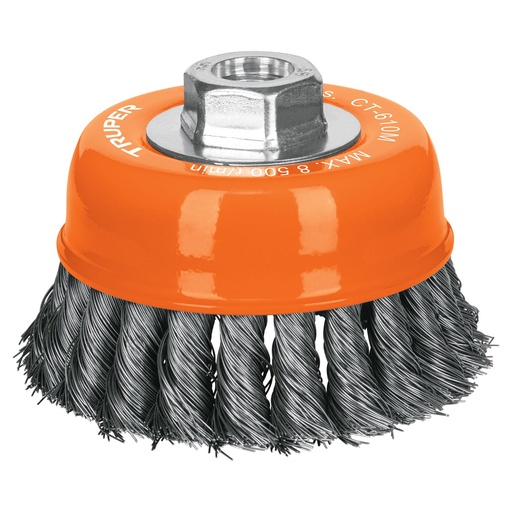 [11543] CARDA DE COPA TRENZADO 0.5 MM PARA PULIDORAS 5 M14 TRUPER