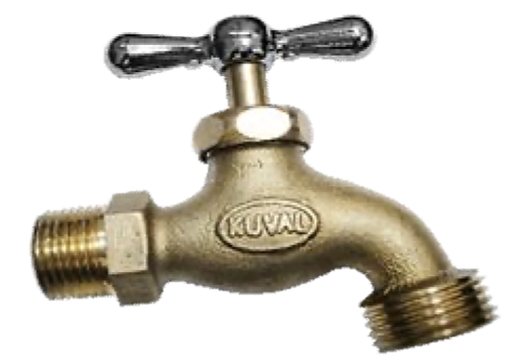 [X54-110] CHORRO BRONCE LIVIANO MARIPOSA KUVAL 1/2