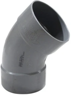 [A2296] CODO PARA DRENAJE 45 2 GRIS