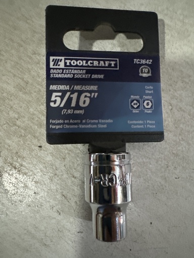 [TC3642] COPA CORTO MANDO 3/8 EXAGONAL TOOLCRAFT 5/16