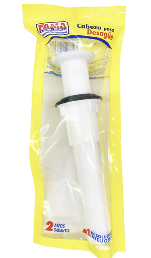 [FAM-9735] DESAGUE PARA LAVAMANO CABEZA CROMADA FAMA 1-1/4 X 7"