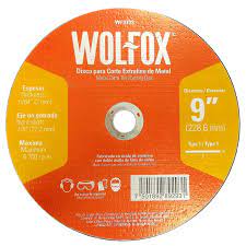 [WF0703] DISCO CORTE METAL EXTRA FINO WOLFOX 9 X 2MM