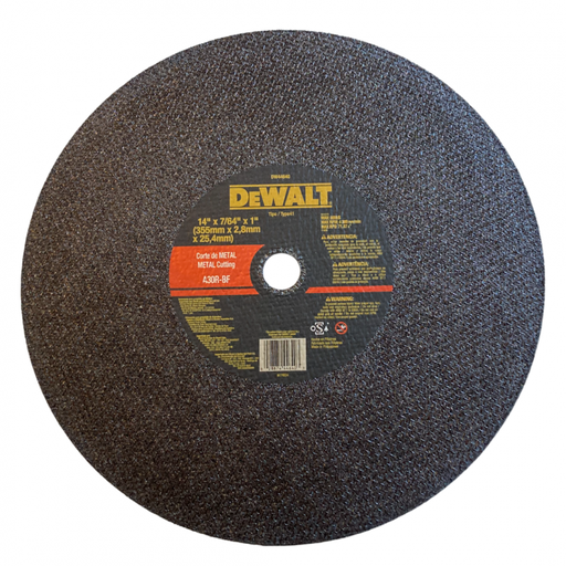 [DW44640] DISCO CORTE METAL NORMAL PARA TRONZADORA 14 PLG DEWALT