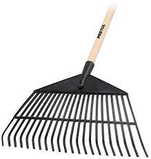 [21430] ESCOBETA PLASTICA PARA JARDIN 22 DIENTES PRETUL