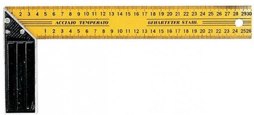 [E29502] ESCUADRA PARA CARPINTERO AMARILLO CHINO DE 6