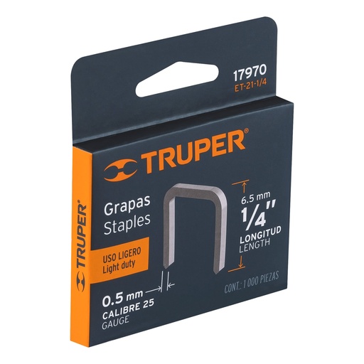 [17970] GRAPAS PARA ENGRAPADORA ET-21 1/4 TRUPER