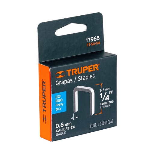 [17965] GRAPAS PARA ENGRAPADORA ET-50 1/4 TRUPER