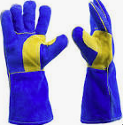 [A003020] GUANTE CUERO LONA REFORZADO AZUL PUMA