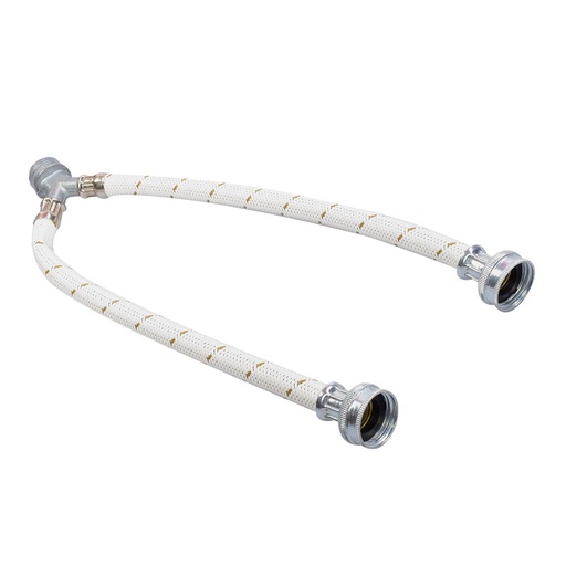 [M12-722] MANGUERA DE ALUMINIO TIPO "Y" 3/8 X 1/2 X 1/2 X 22 PLG