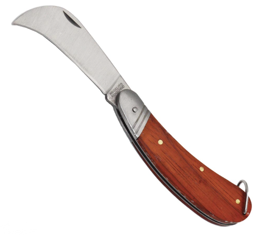 [9015] NAVAJA PARA ELECTRICISTA MANGO MADERA CAIMAN