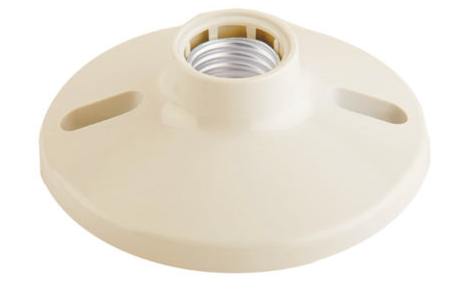 [1175V] PLAFONERA PLASTICO 150W S/P MARFIL EAGLE