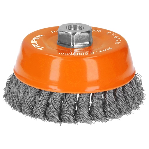 [11544] CARDA DE COPA 5 PLG PARA PULIDORA TRENZADA 0.35MM M14