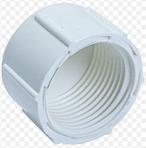 [A2580] TAPON HEMBRA CON ROSCA PVC 1 1/4