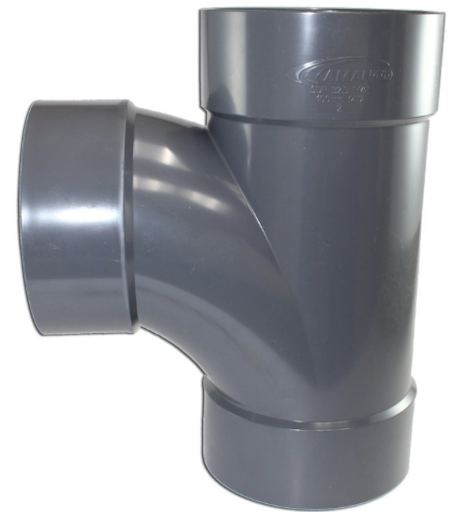 [A2640] TEE PARA DRENAJE 3 GRIS
