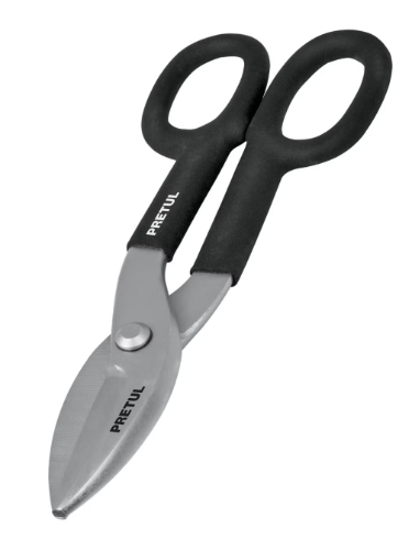 [34109] TIJERA DE HOJALATERO MANGOS NEGROS 10 CHINO