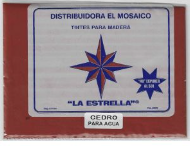 [AG8] TINTE PARA MADERA DE AGUA LA ESTRELLA VINO TINTO