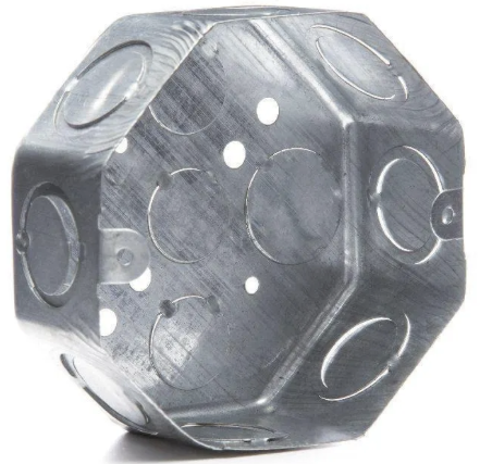 [2141] CAJA OCTAGONAL GALVANIZADA